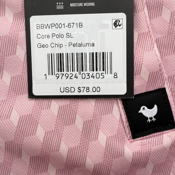 Bad Birdie Core Polo SL Women L Geo Chip Petaluma Sleeveless Golf Shirt Tank - Picture 3 of 4